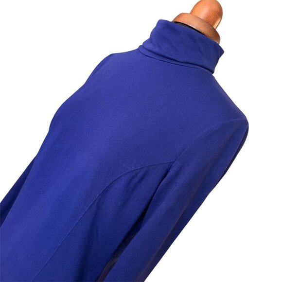 Two Coldwater Creek Supima Cotton Knit Turtleneck S (6-8) Blue & Red Long Sleeve - Picture 9 of 13